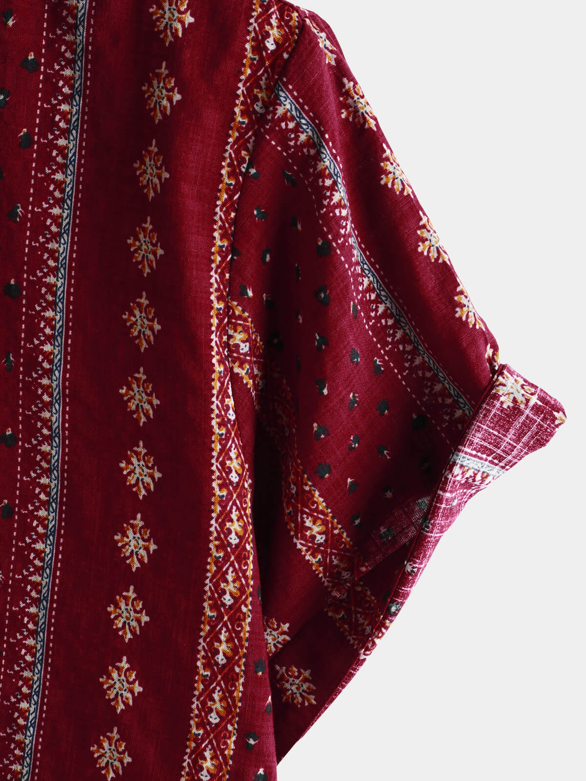 Chemise Vintage à Manches Courtes des Années 70 avec Imprimé à Rayures Rouges pour Homme