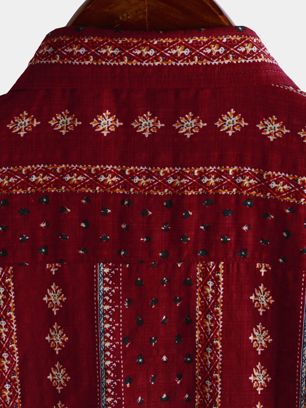 Chemise Vintage à Manches Courtes des Années 70 avec Imprimé à Rayures Rouges pour Homme