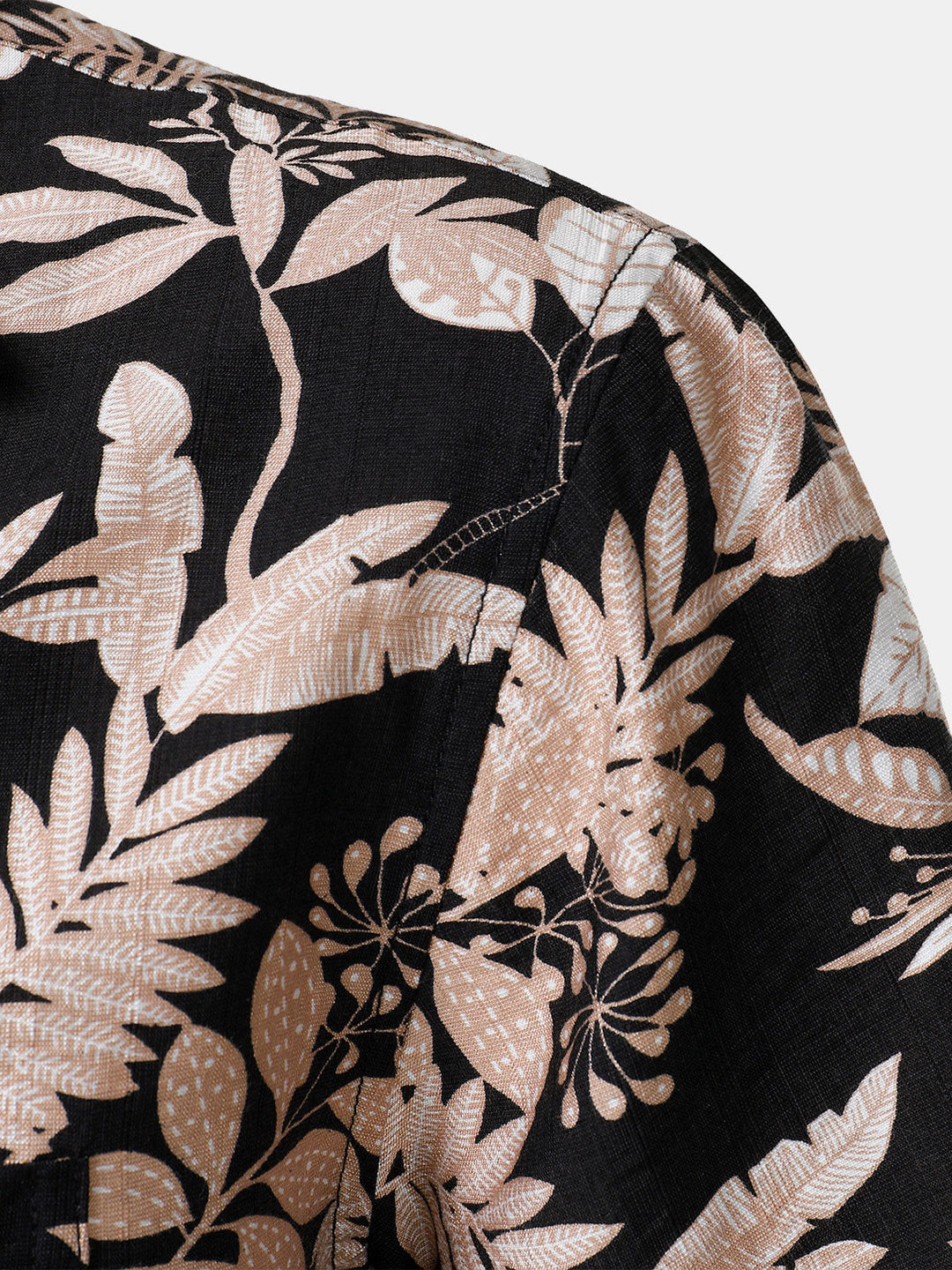 Chemise Homme Manches Courtes Plage Été à Imprimé Feuilles Tropicales