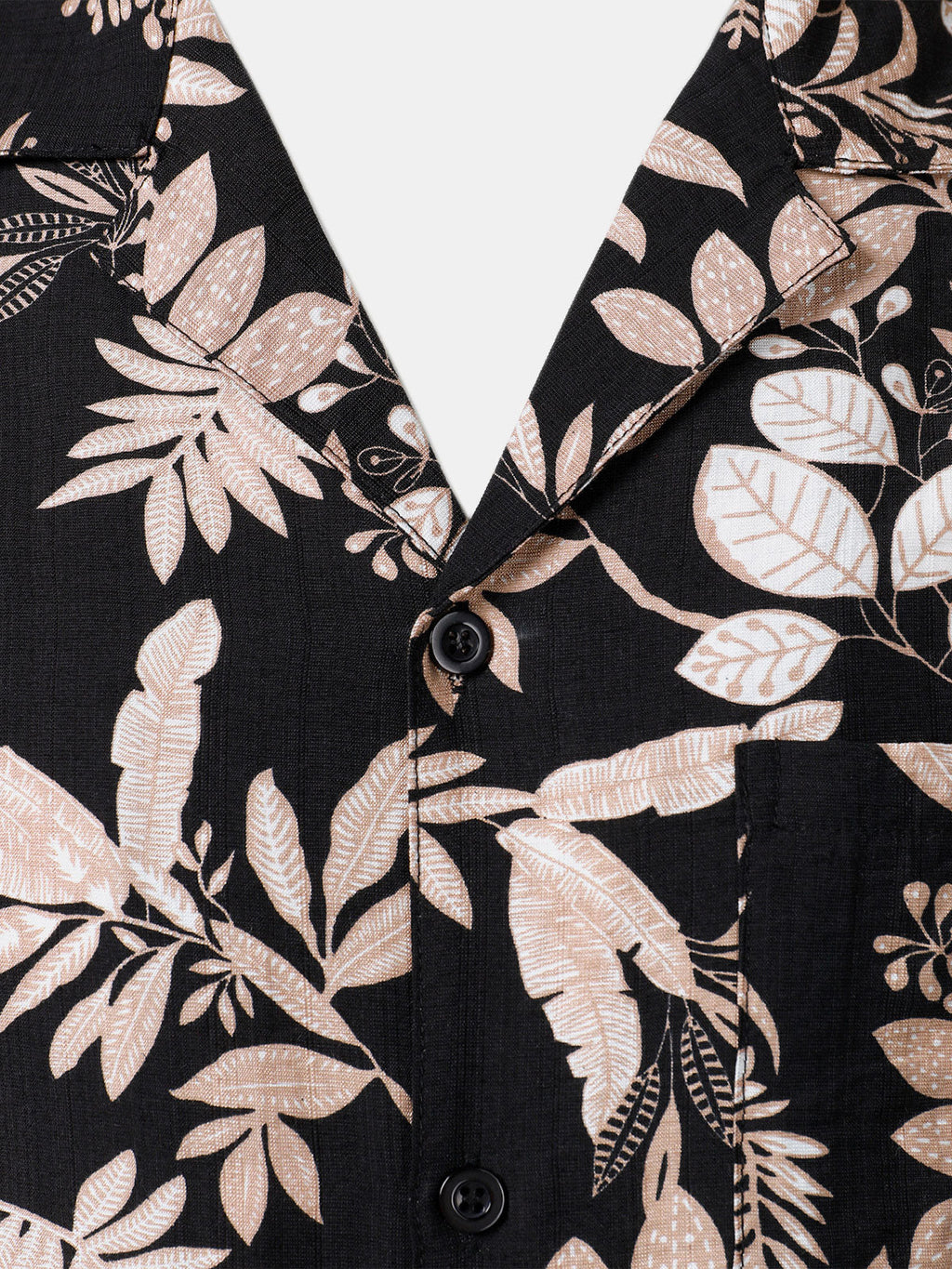 Chemise Homme Manches Courtes Plage Été à Imprimé Feuilles Tropicales