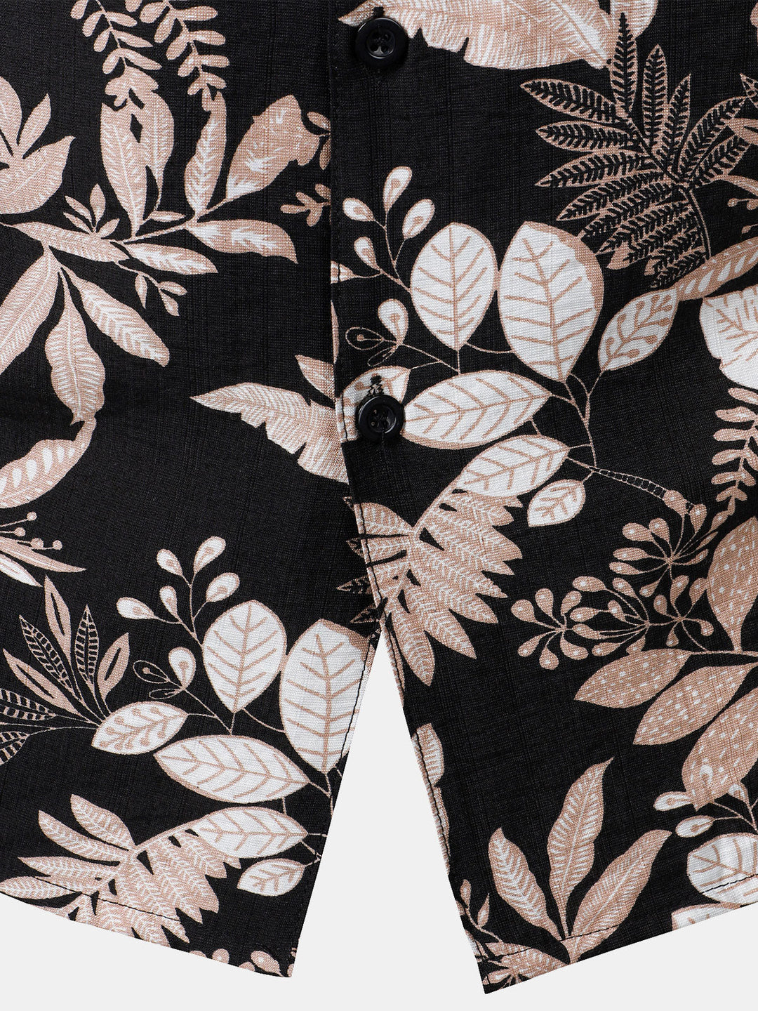 Chemise Homme Manches Courtes Plage Été à Imprimé Feuilles Tropicales