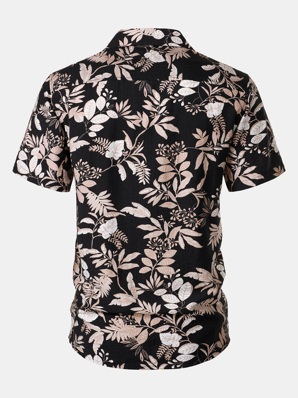 Chemise Homme Manches Courtes Plage Été à Imprimé Feuilles Tropicales