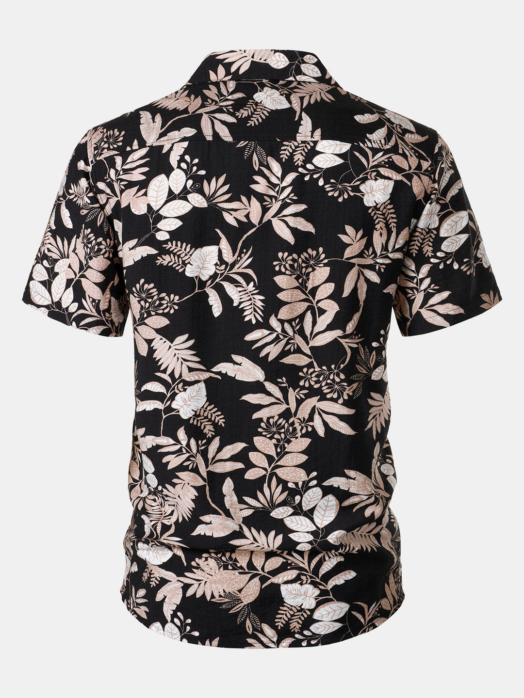 Chemise Homme Manches Courtes Plage Été à Imprimé Feuilles Tropicales