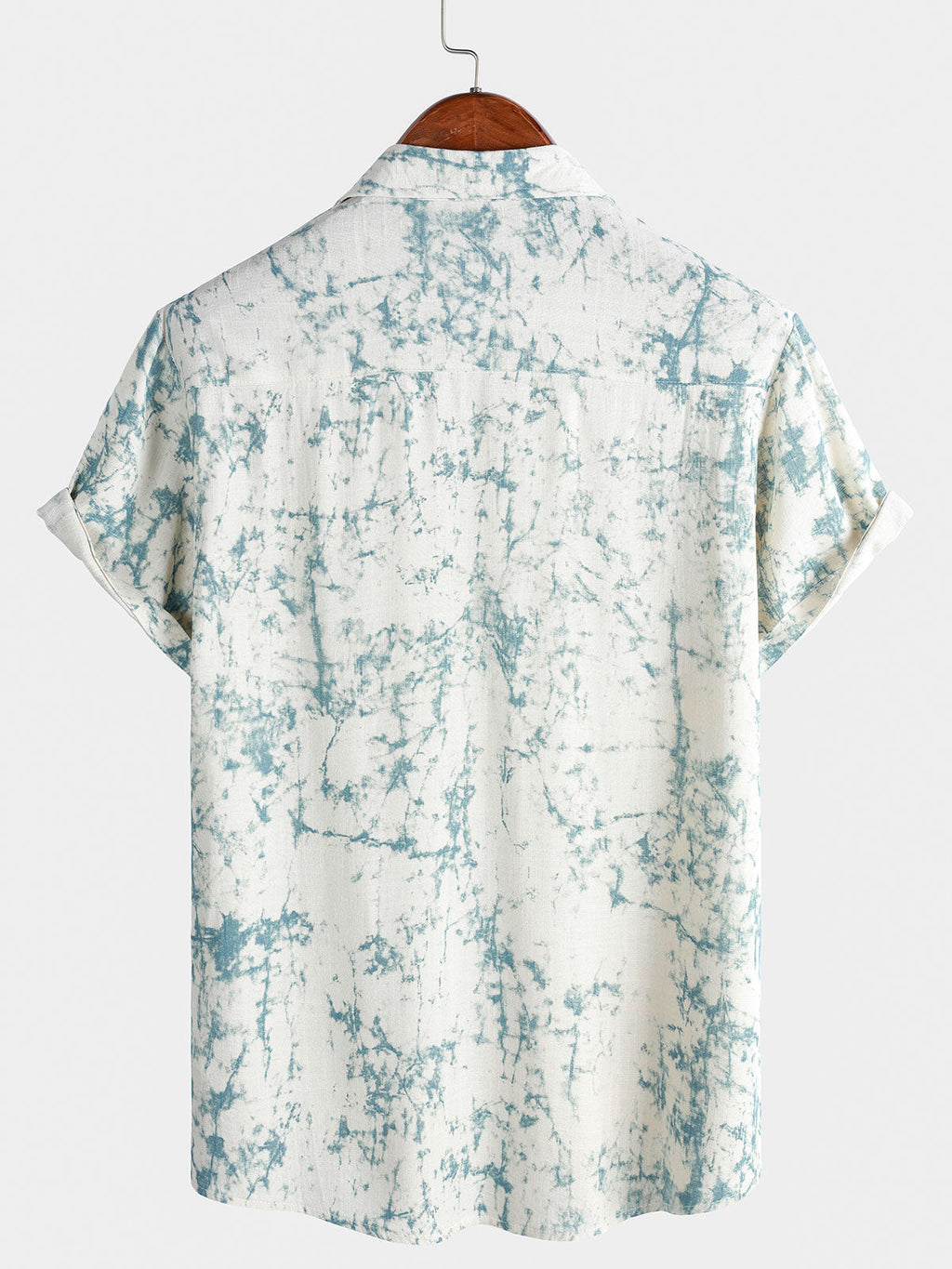 Chemise d'été à manches courtes pour homme, style décontracté, beige, style vintage