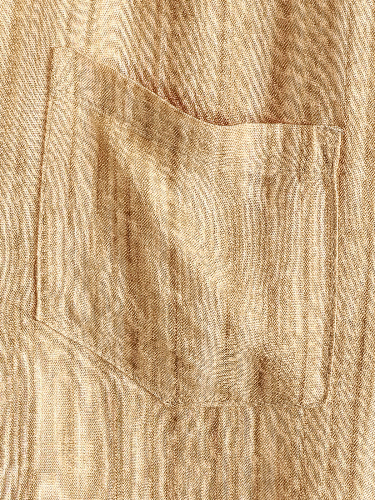 Chemise kaki respirante à manches courtes et poches pour homme
