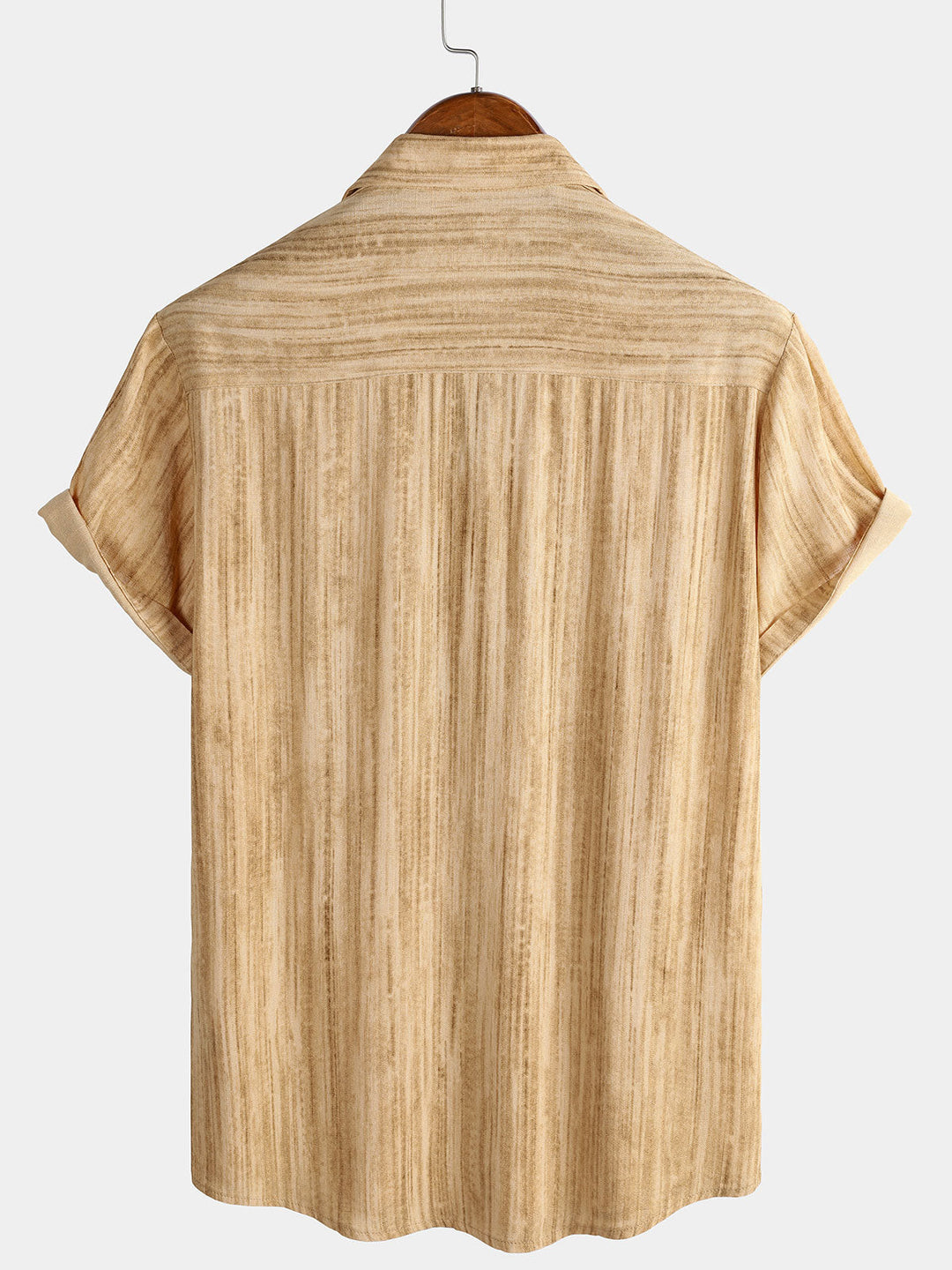 Chemise kaki respirante à manches courtes et poches pour homme