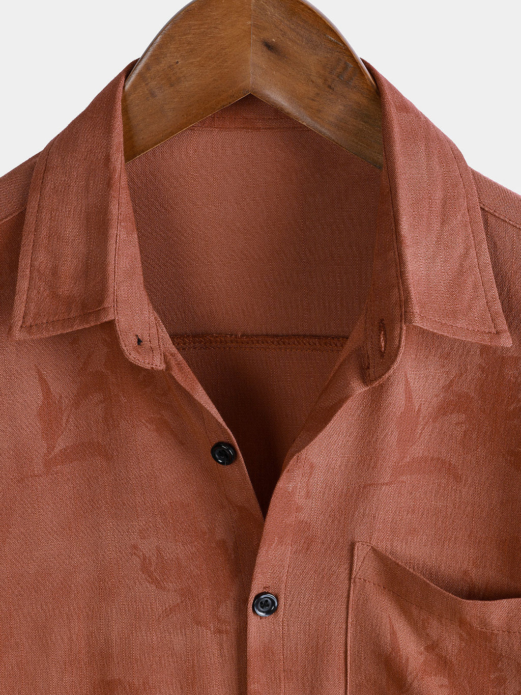 Chemise de vacances respirante à manches courtes pour homme, motif floral vintage marron