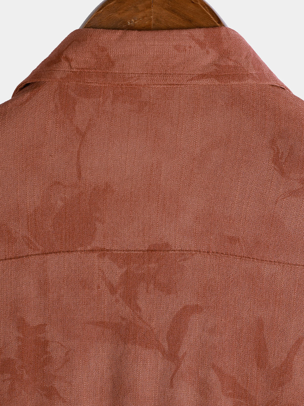 Chemise de vacances respirante à manches courtes pour homme, motif floral vintage marron