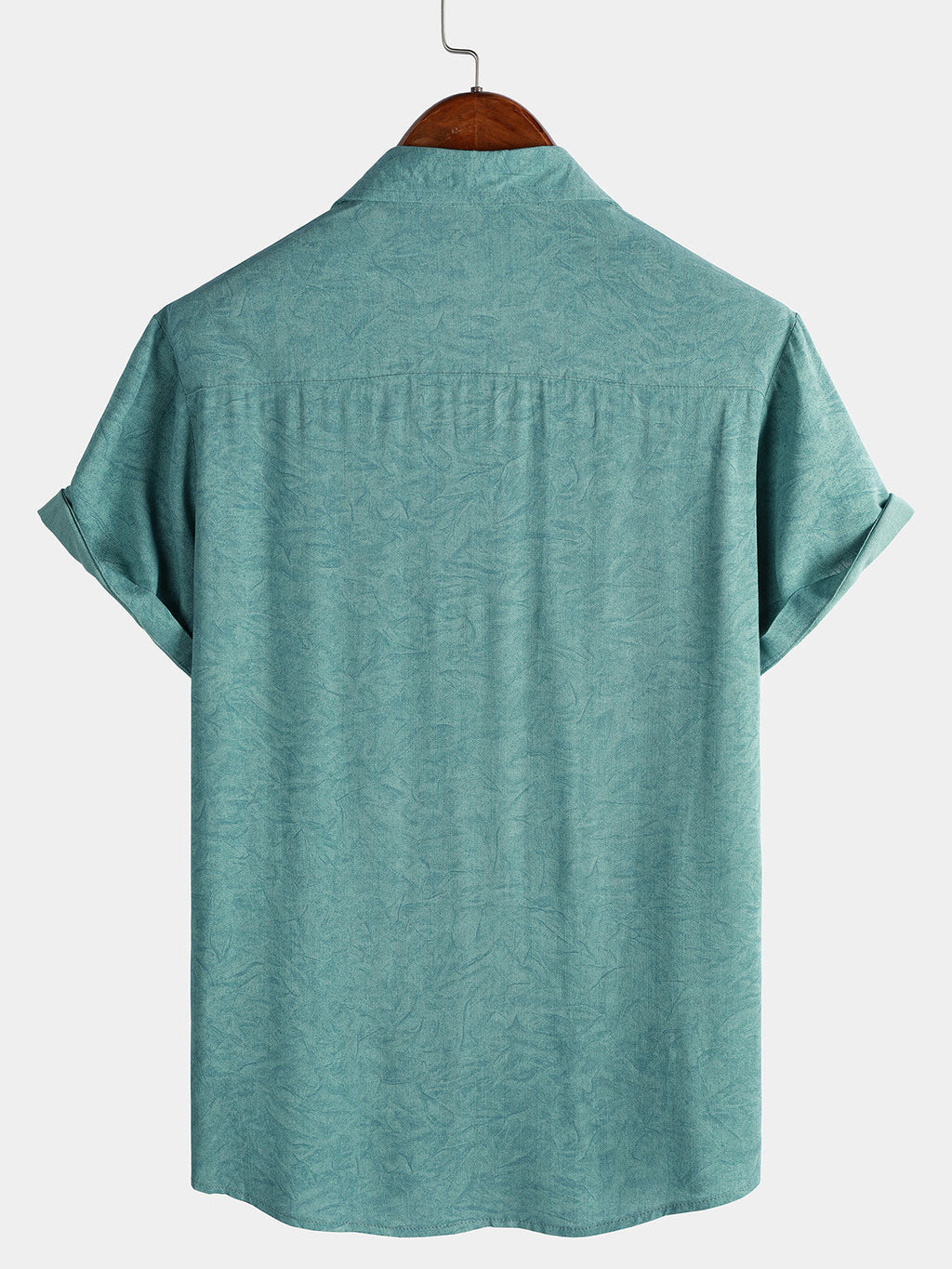 Chemise d'été à manches courtes pour homme, style vintage, décontractée, verte, pour les vacances