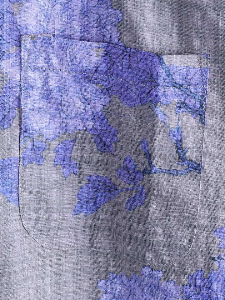 Chemise hawaïenne respirante à manches courtes et imprimé floral pour homme