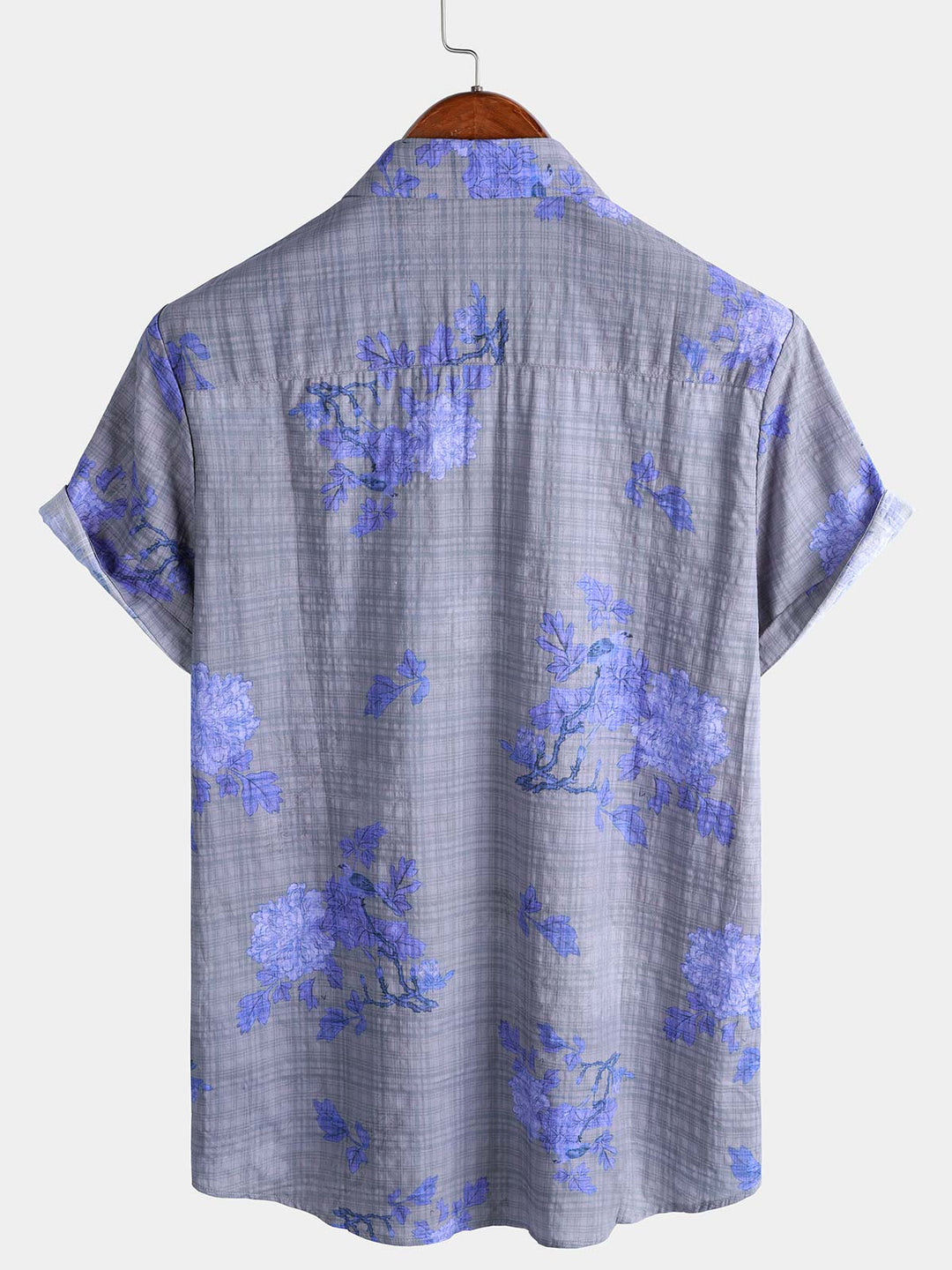 Chemise hawaïenne respirante à manches courtes et imprimé floral pour homme
