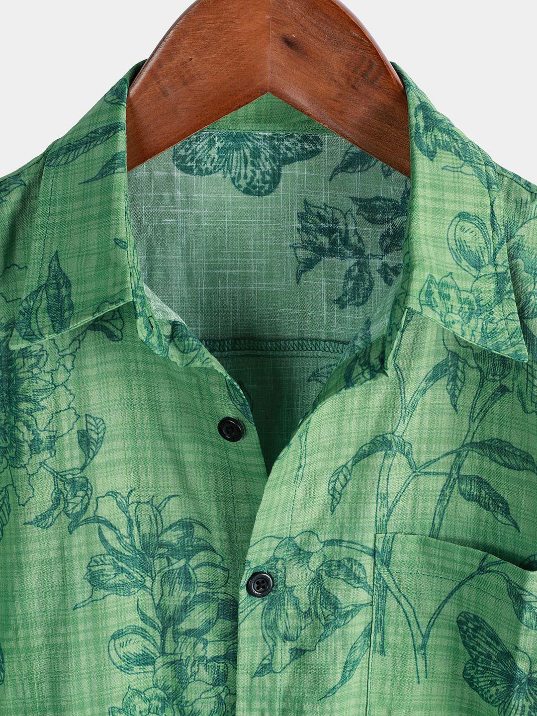 Chemise hawaïenne respirante à manches courtes et imprimé floral pour homme