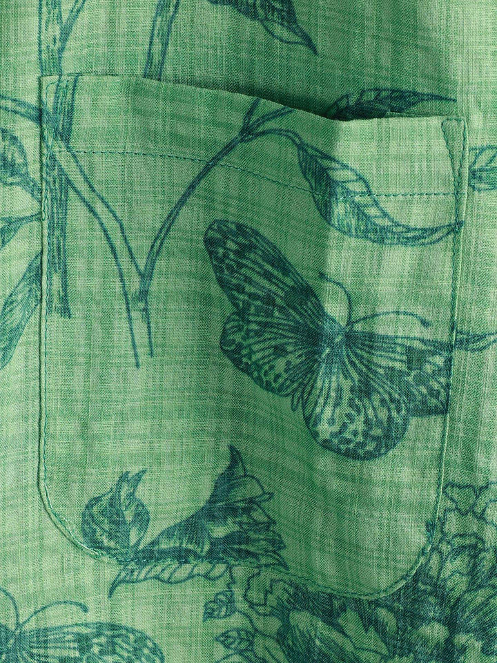 Chemise hawaïenne respirante à manches courtes et imprimé floral pour homme