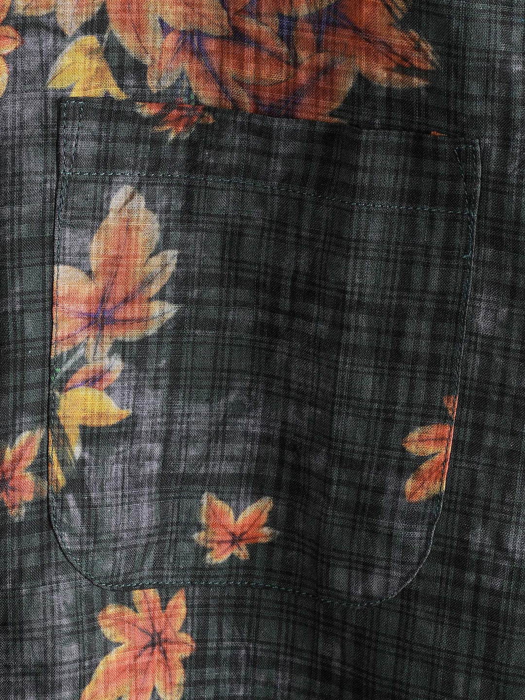 Chemise hawaïenne respirante à manches courtes et imprimé feuilles pour homme