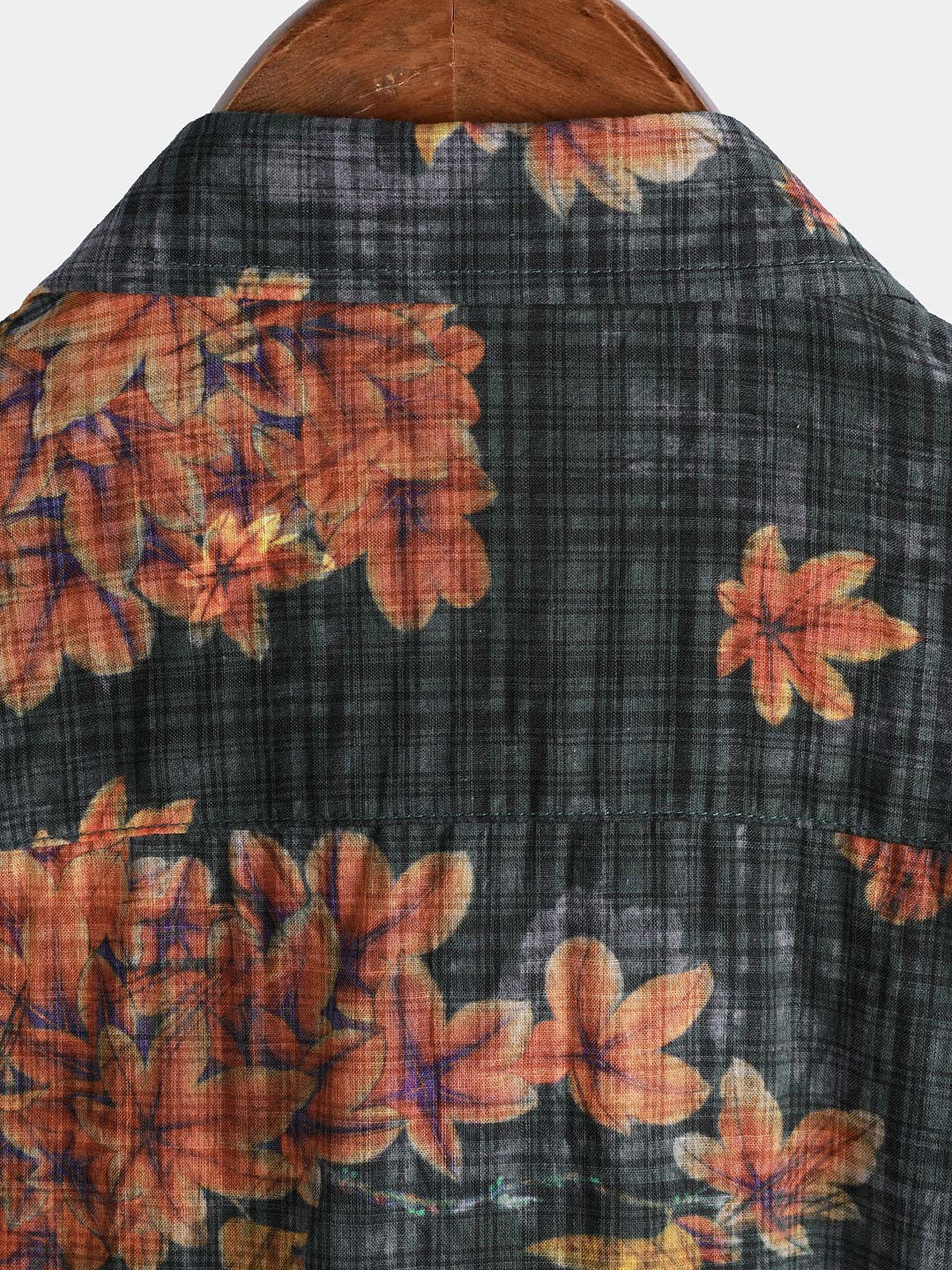 Chemise hawaïenne respirante à manches courtes et imprimé feuilles pour homme
