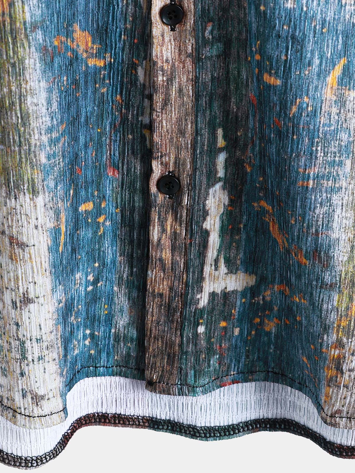 Chemise d'été à manches courtes et poches rétro pour homme