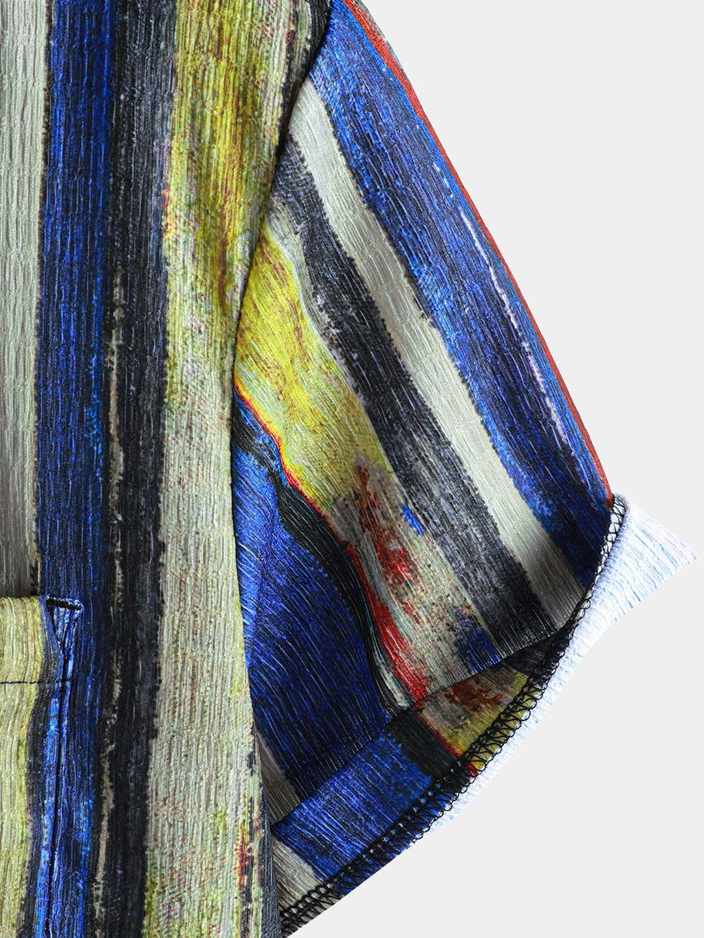 Chemise d'été à manches courtes pour homme, style vintage, rayée jaune