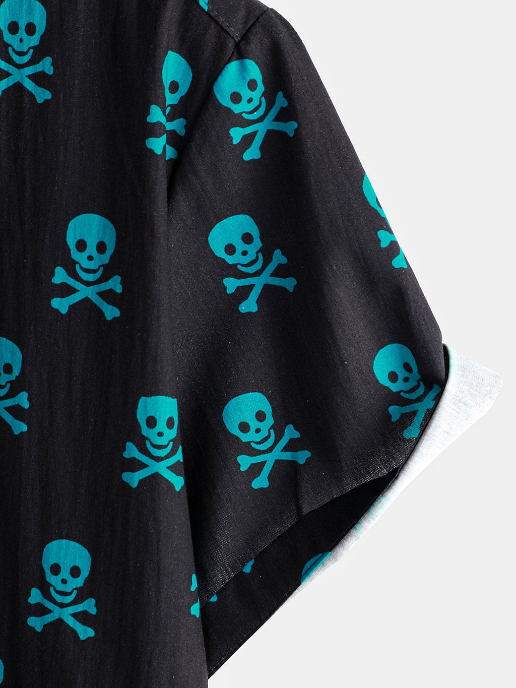 Chemise à manches courtes pour hommes, crâne Punk Rock, vacances plage, coton respirant, Cool, été