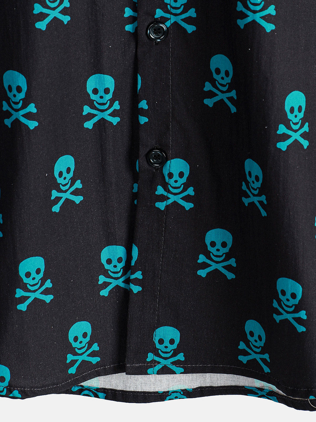 Chemise à manches courtes pour hommes, crâne Punk Rock, vacances plage, coton respirant, Cool, été