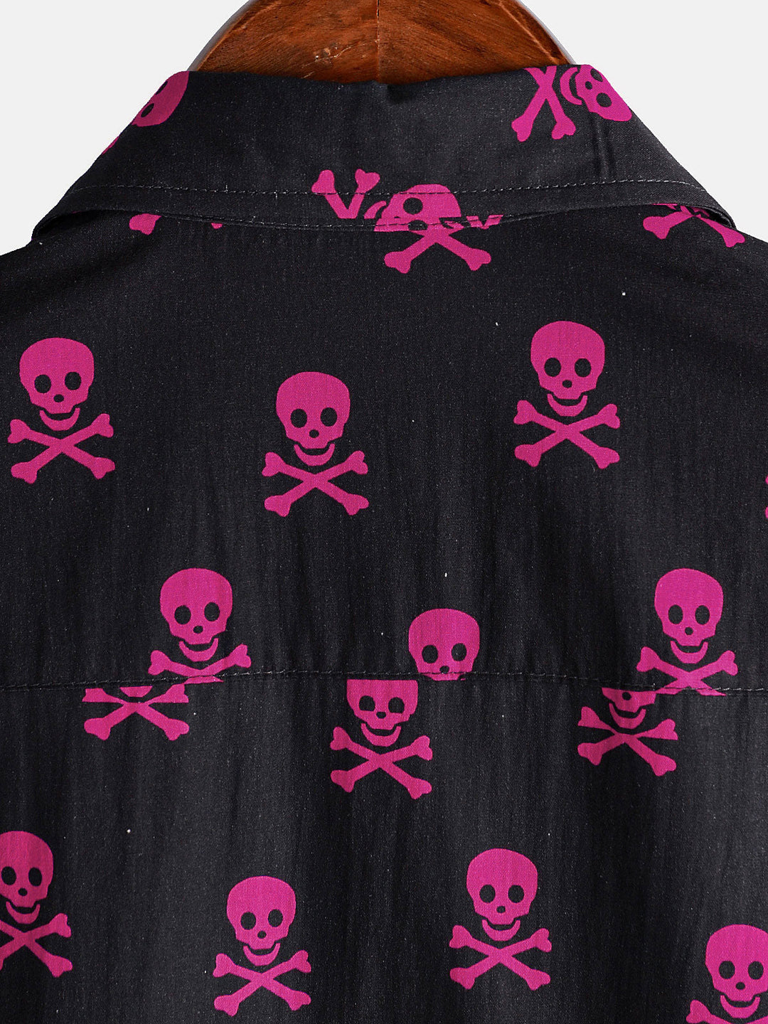 Chemise à manches courtes pour hommes, crâne rose, Punk Rock, vacances, coton, respirant, Cool, été