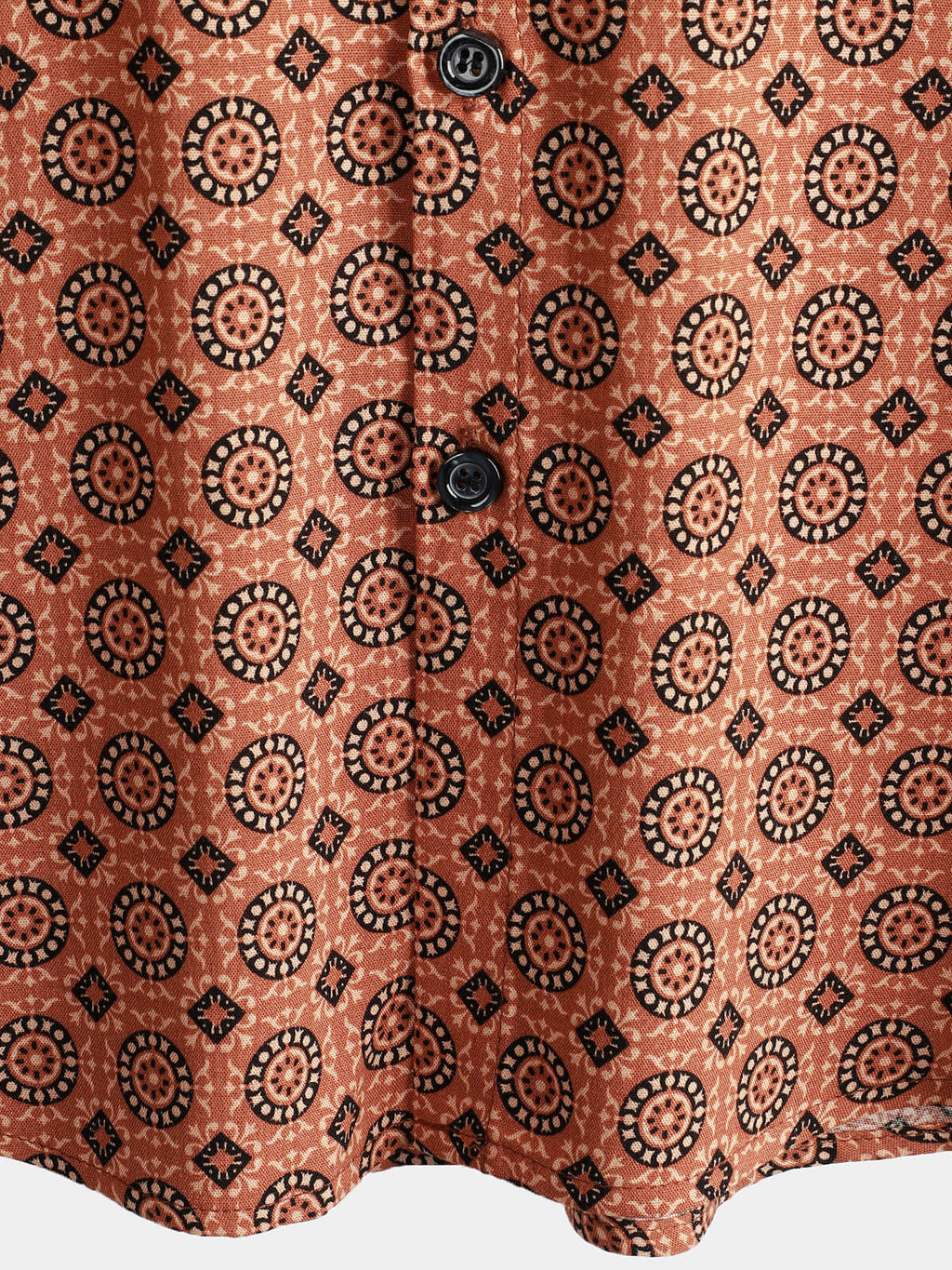 Chemise boutonnée vintage à manches courtes pour hommes