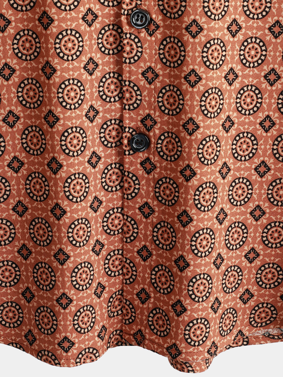 Chemise boutonnée vintage à manches courtes pour hommes
