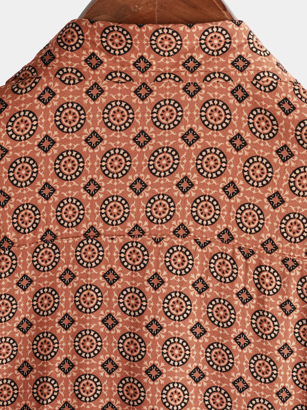 Chemise boutonnée vintage à manches courtes pour hommes