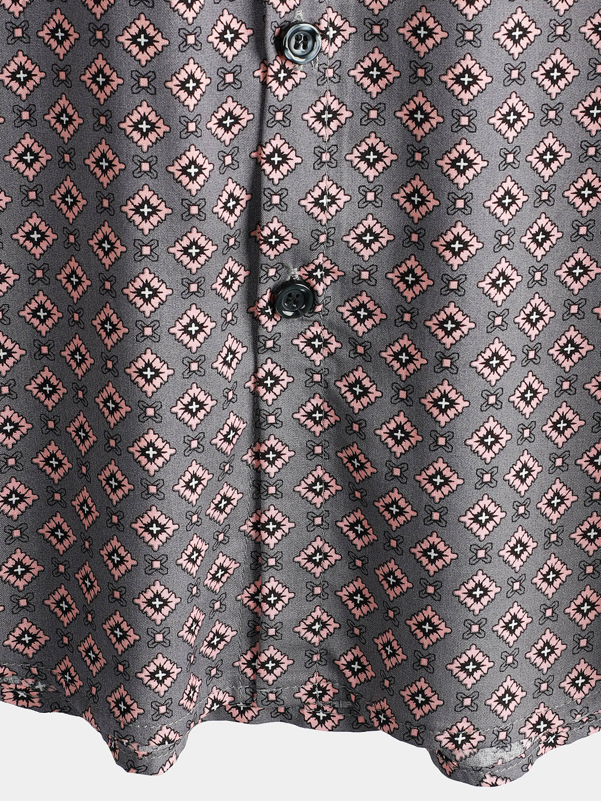 Chemise à manches courtes de plage d'été géométrique vintage pour hommes