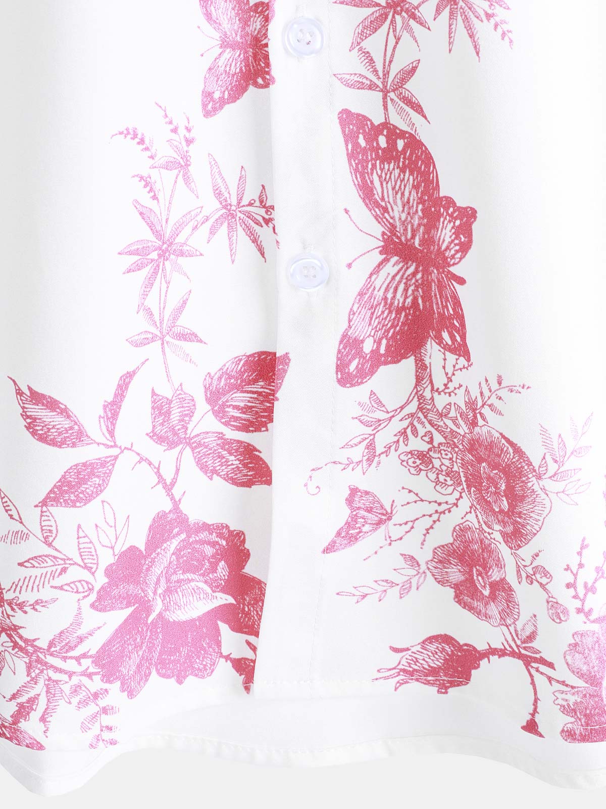Chemise hawaïenne à manches courtes et col décontracté pour homme, imprimé floral rose, à boutons, pour l'été et la plage