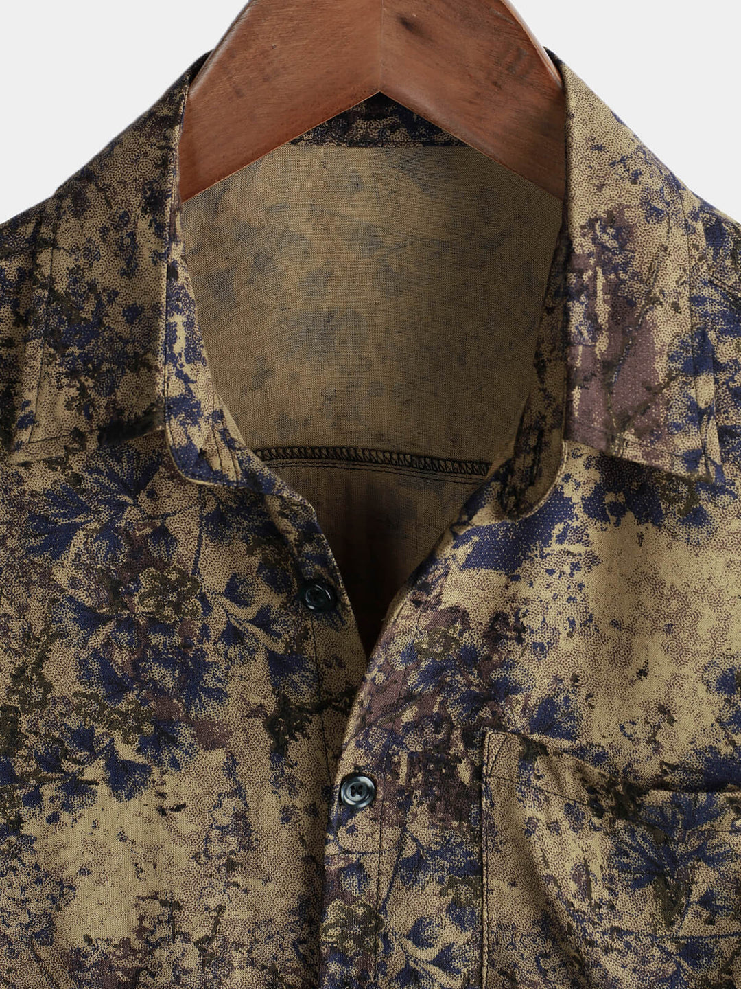 Chemise Vintage décontractée à manches courtes pour hommes, imprimé Floral rétro