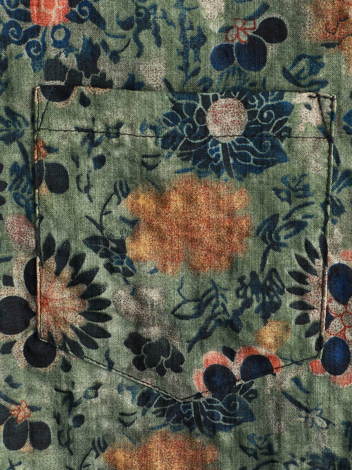 Chemise à Manches Courtes Casual Vintage avec Imprimé Floral pour Homme