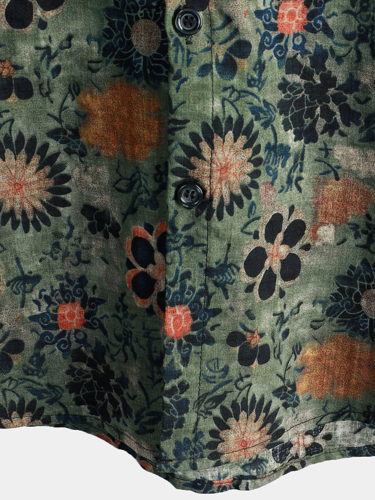 Chemise à Manches Courtes Casual Vintage avec Imprimé Floral pour Homme