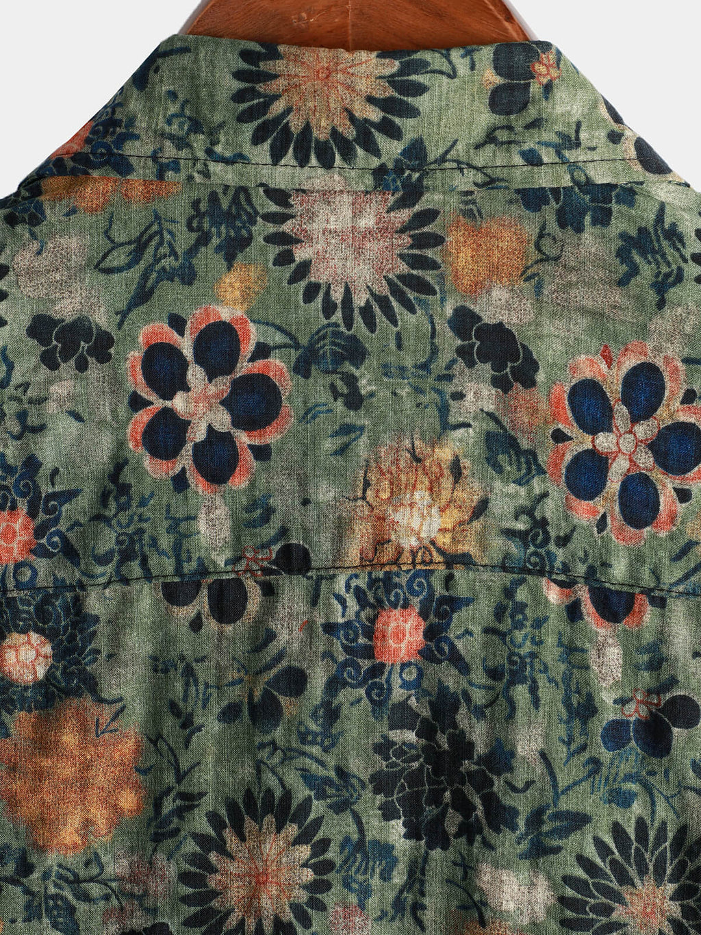 Chemise à Manches Courtes Casual Vintage avec Imprimé Floral pour Homme