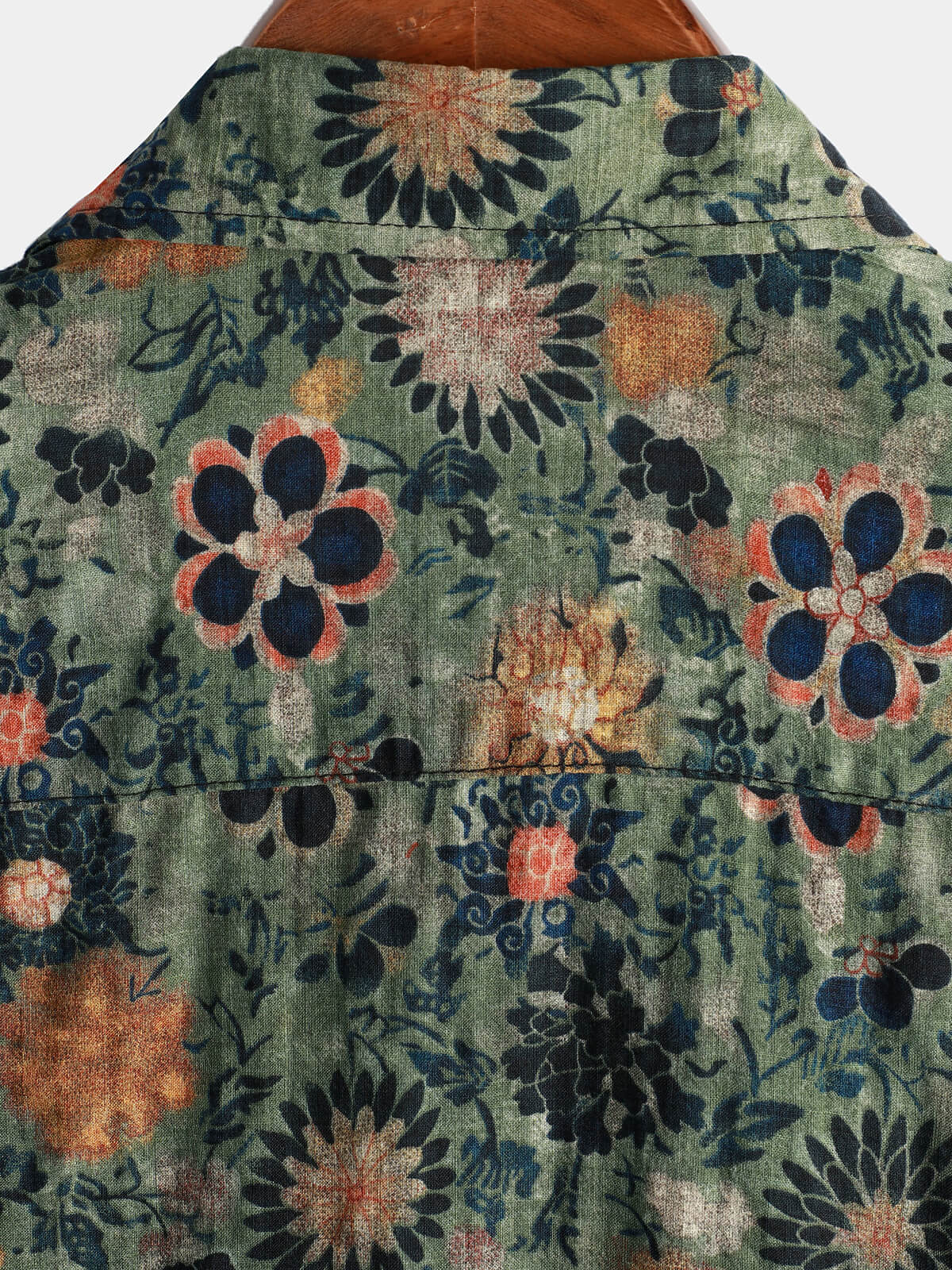 Chemise à Manches Courtes Casual Vintage avec Imprimé Floral pour Homme