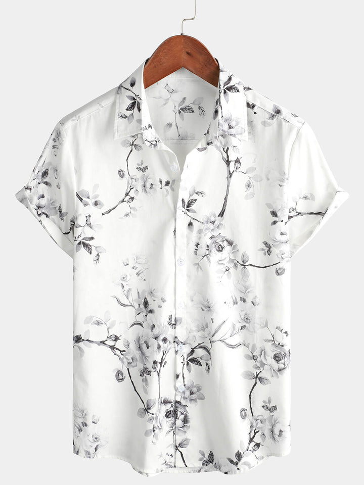 Chemise hawaïenne en coton d&