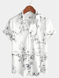 Chemise Hawaïenne Blanche Florale pour Homme