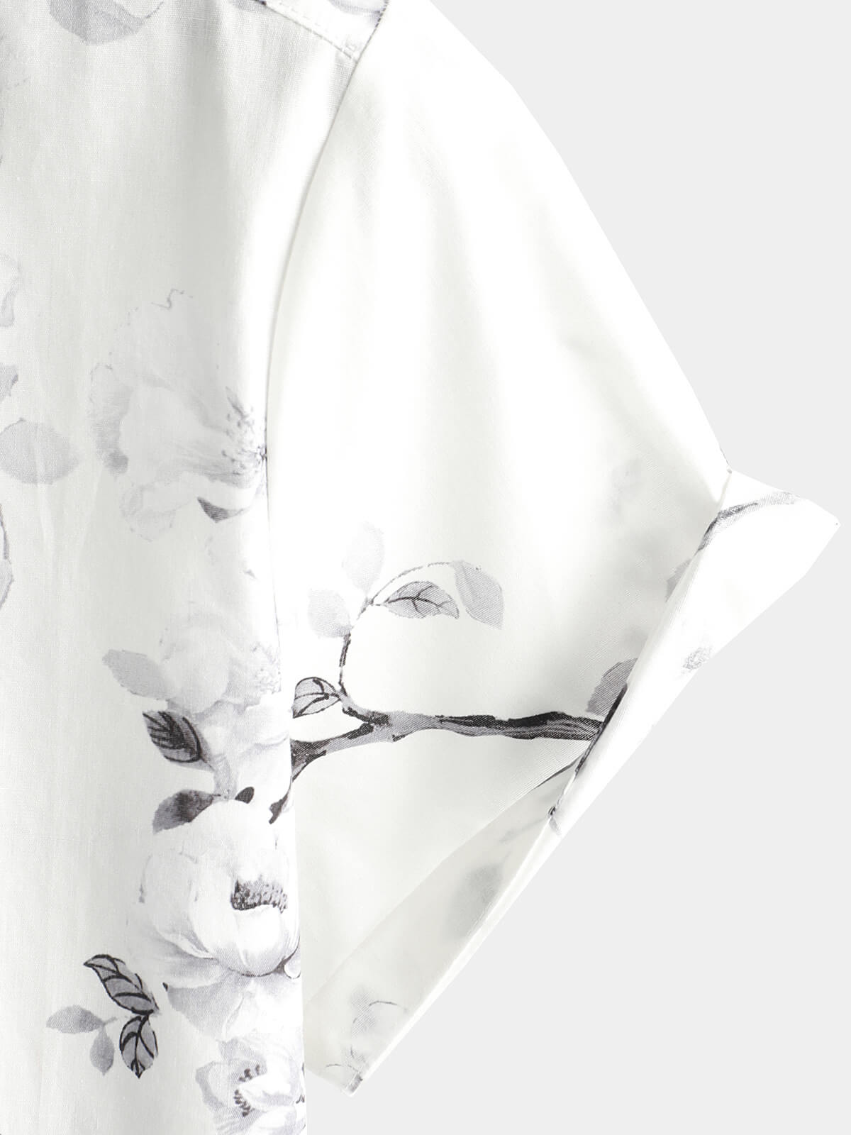 Chemise hawaïenne en coton d'été boutonnée à fleurs pour hommes