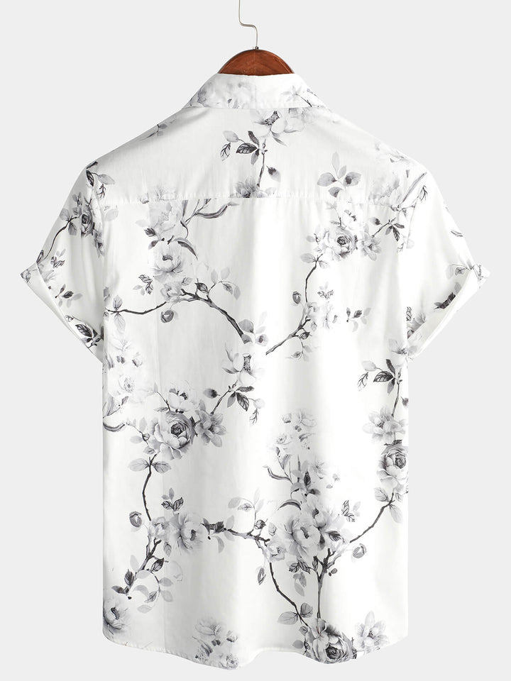 Chemise hawaïenne en coton d&