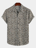 Chemise à Manches Courtes Léopard pour Homme