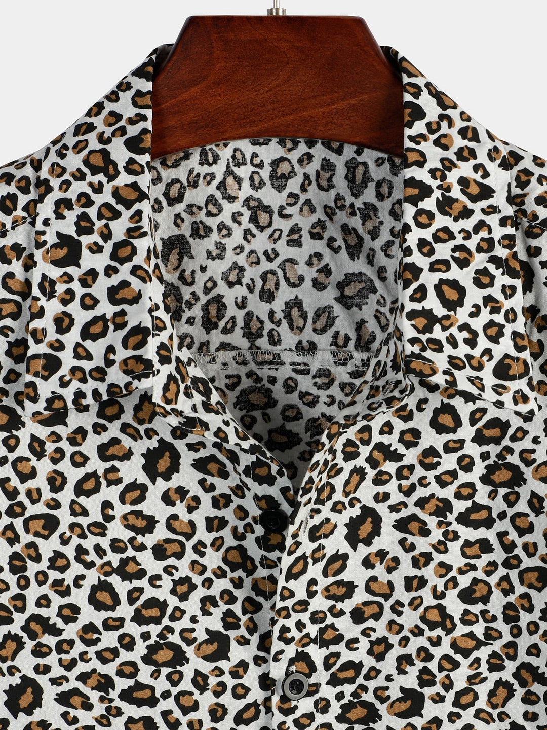 Chemise à manches courtes à imprimé léopard Rock pour hommes