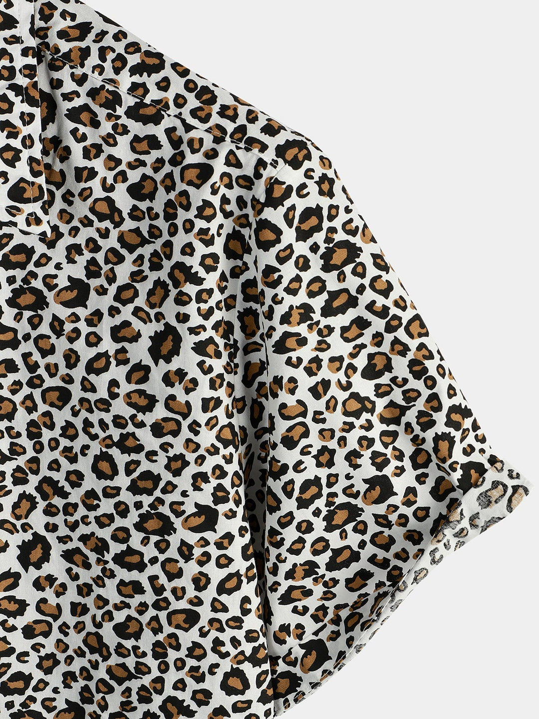 Chemise à manches courtes à imprimé léopard Rock pour hommes