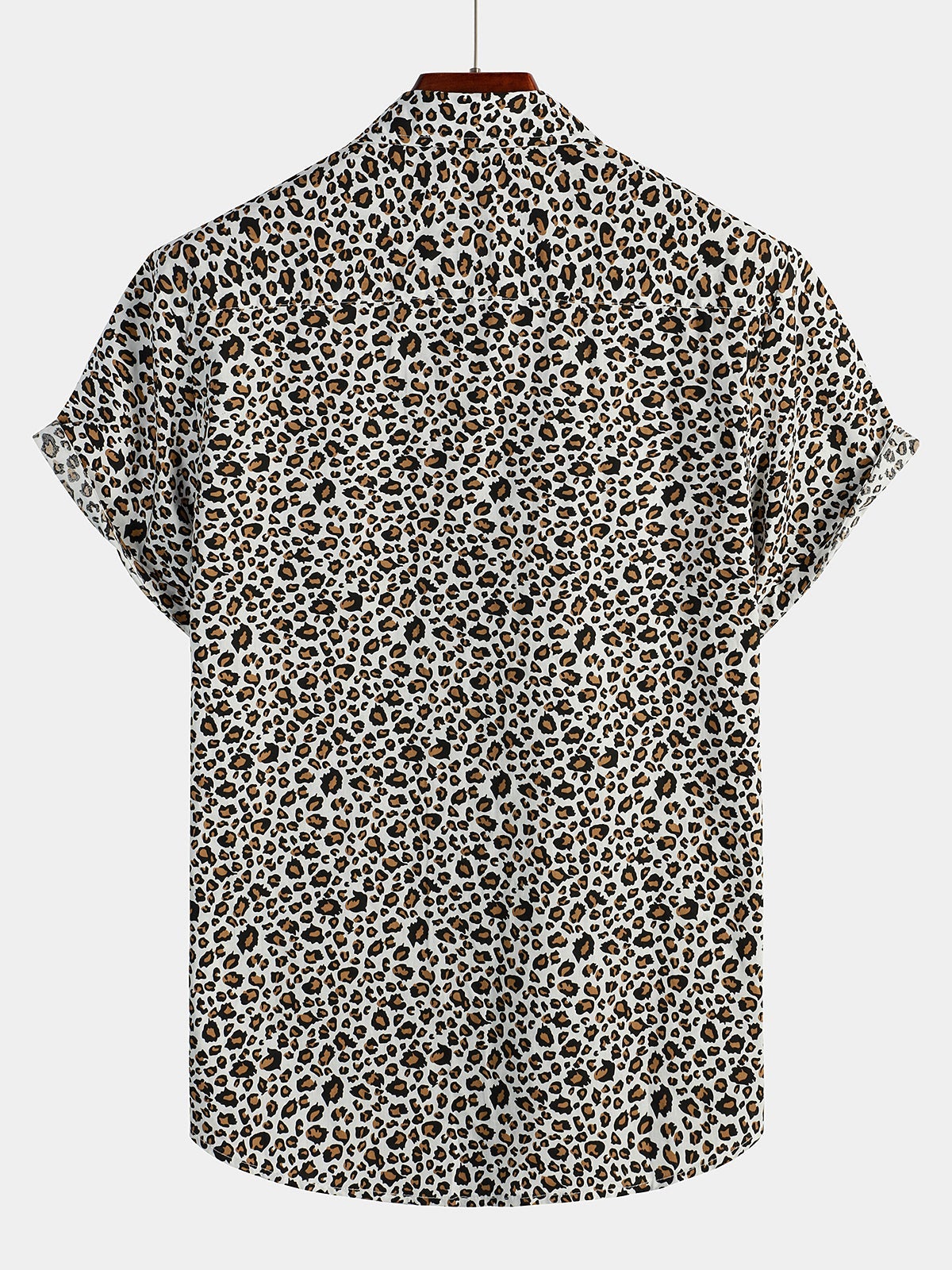 Chemise à Manches Courtes Léopard pour Homme