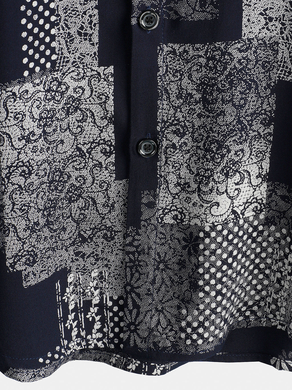 Chemise Homme à Manches Courtes avec Boutons, Imprimé de Patches, Floral, Vintage, Rétro, pour les Vacances