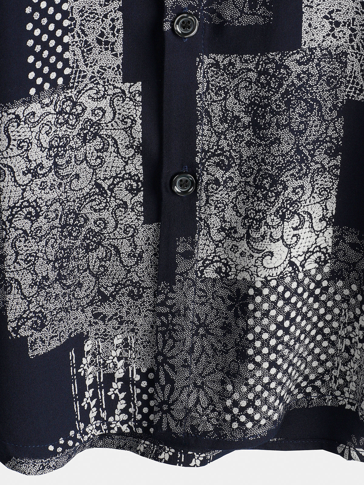 Chemise Homme à Manches Courtes avec Boutons, Imprimé de Patches, Floral, Vintage, Rétro, pour les Vacances