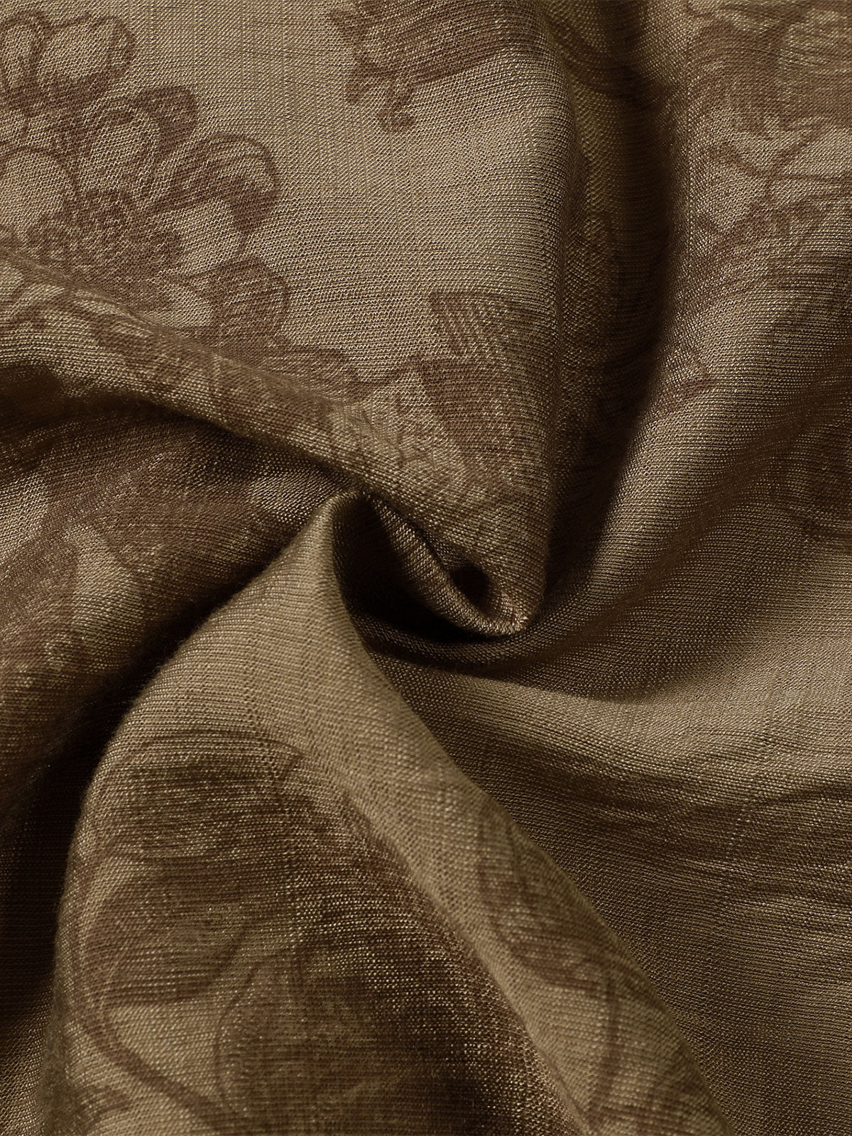 Chemise Homme Vintage Marron à Fleurs Manches Courtes Vacances