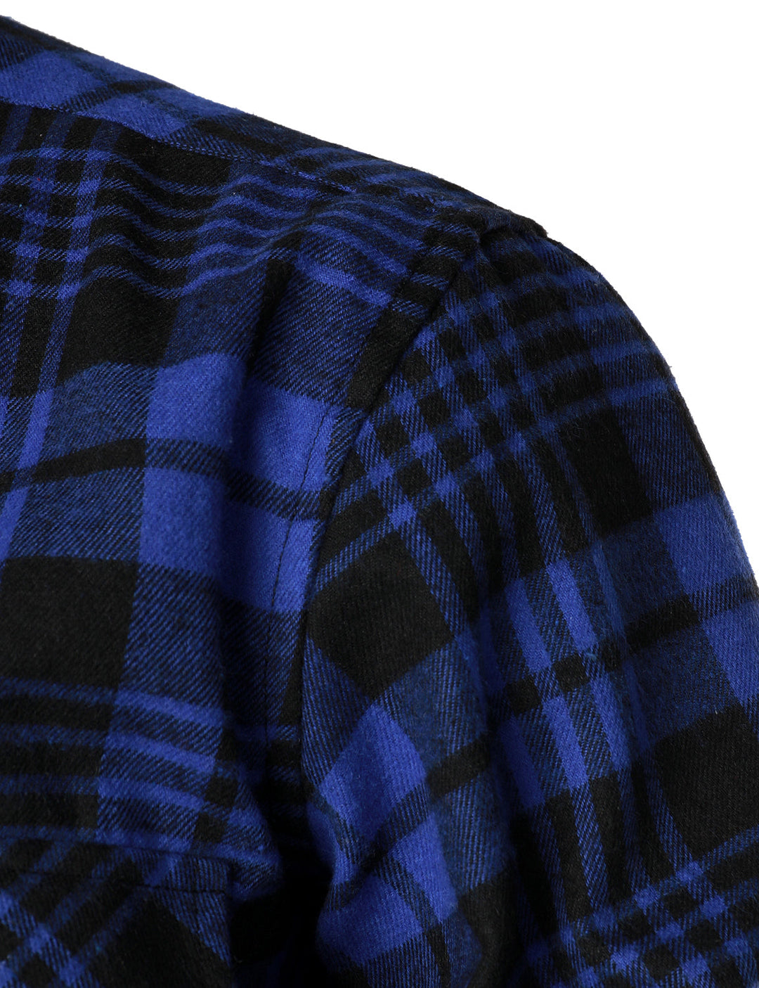 Chemise décontractée à carreaux en flanelle à double poche pour hommes