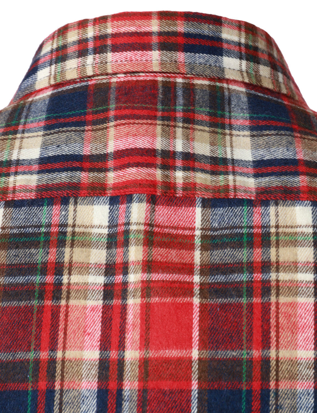 Chemise décontractée à carreaux en flanelle à double poche pour hommes