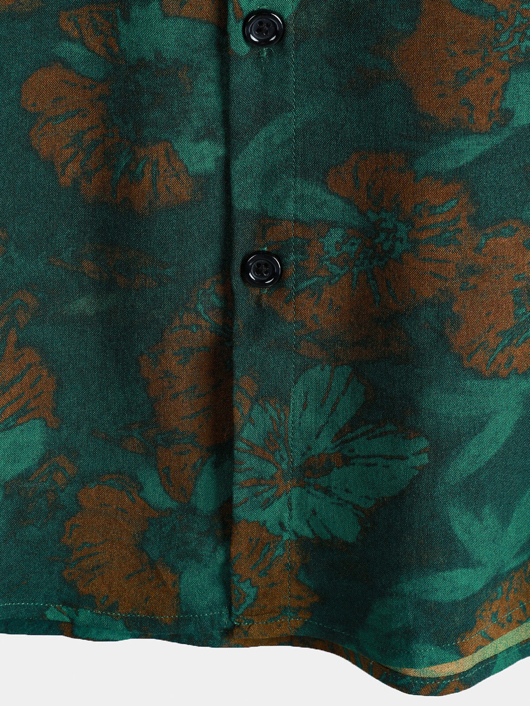 Chemise à manches courtes en rayonne à imprimé floral rétro pour homme