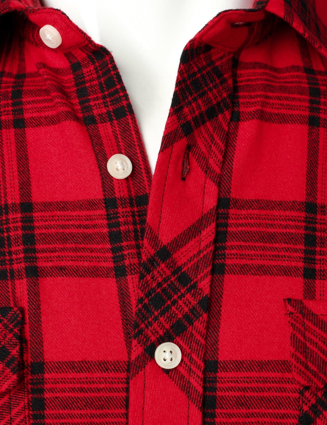 Chemise à carreaux à double poche boutonnée à carreaux pour hommes à manches longues automne hiver