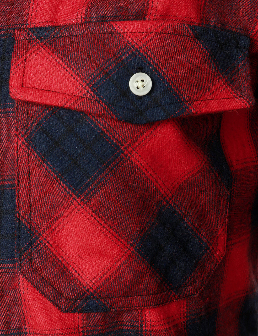 Chemise décontractée à carreaux en flanelle à double poche pour hommes